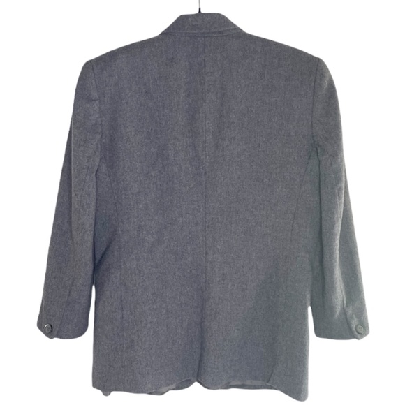 Pendleton Vintage Grey Pure Virgin Wool Blazer Size 6 - Picture 2 of 8